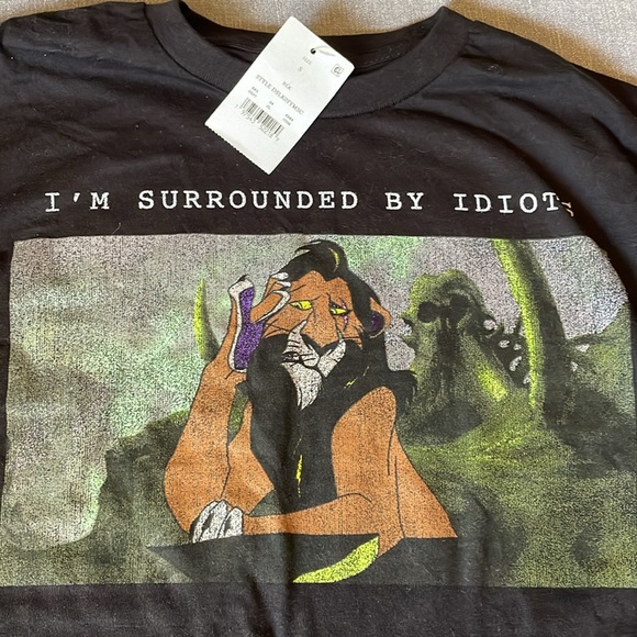 The Lion King Scar Short Sleeve Top Disney Villain - Picture 3 of 3